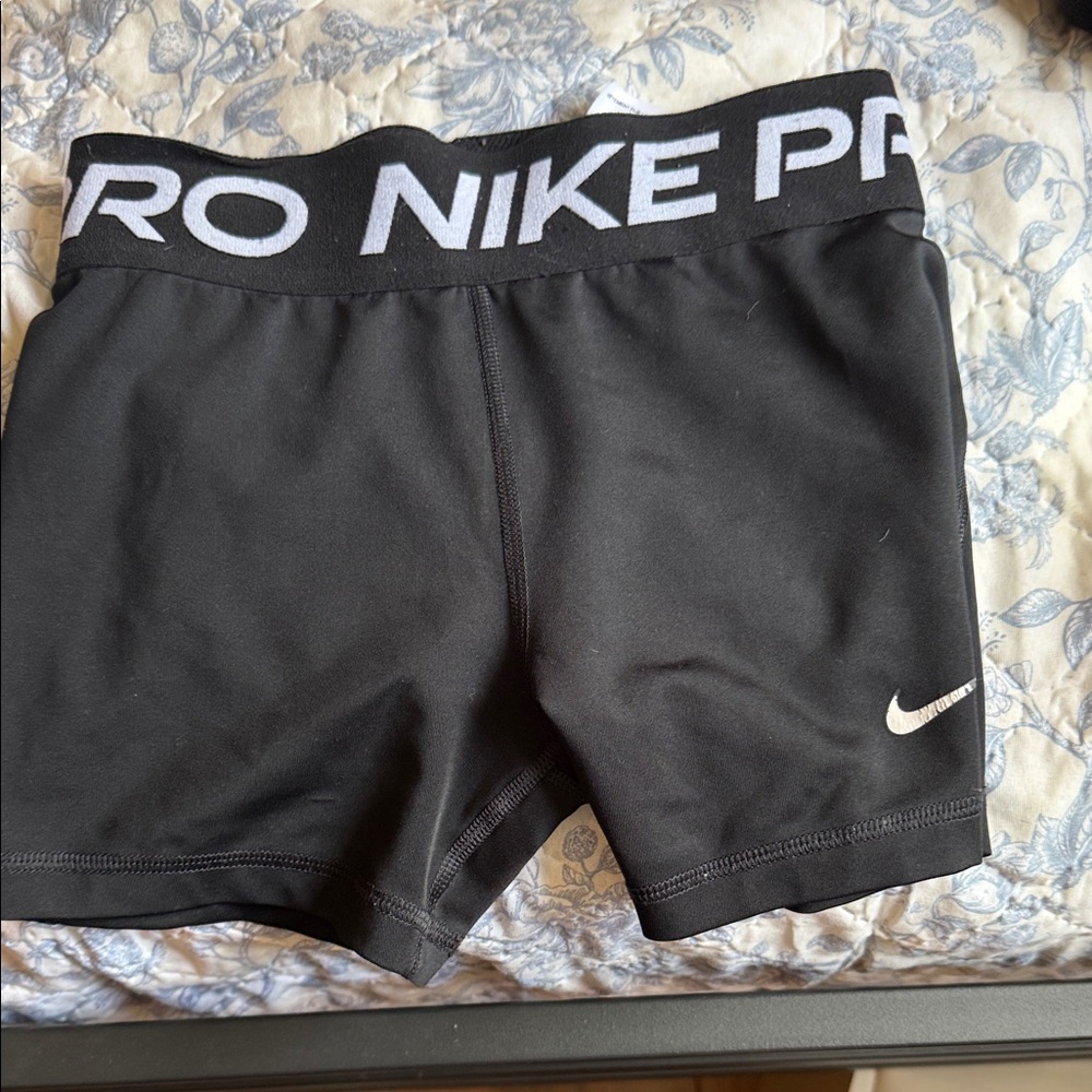 Nike Black Shorts with White Logo